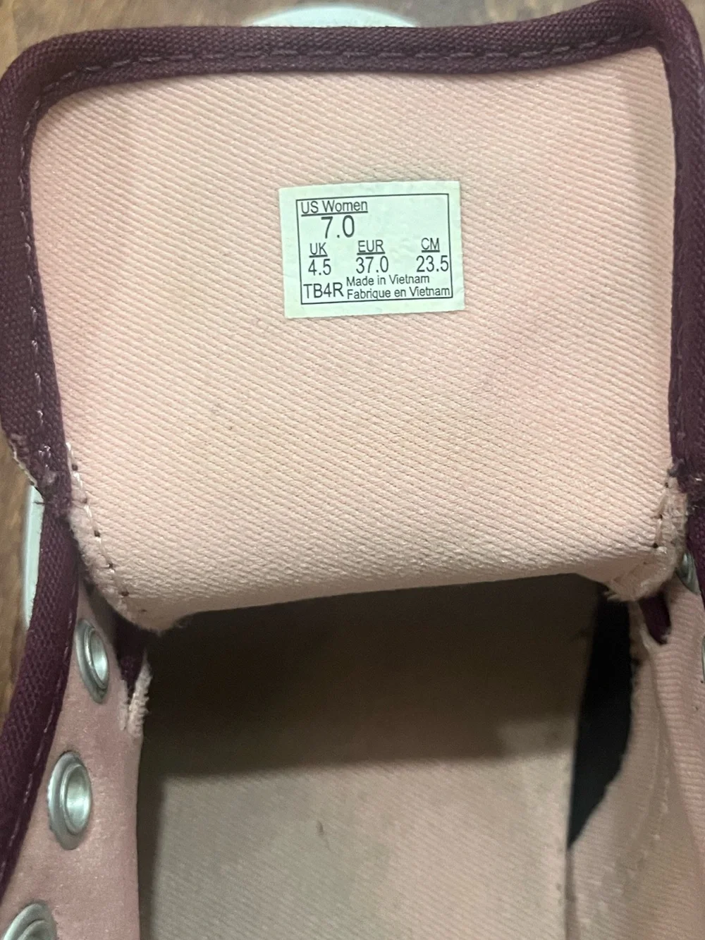Vans Low-Top Canvas Sneakers in Plum and White